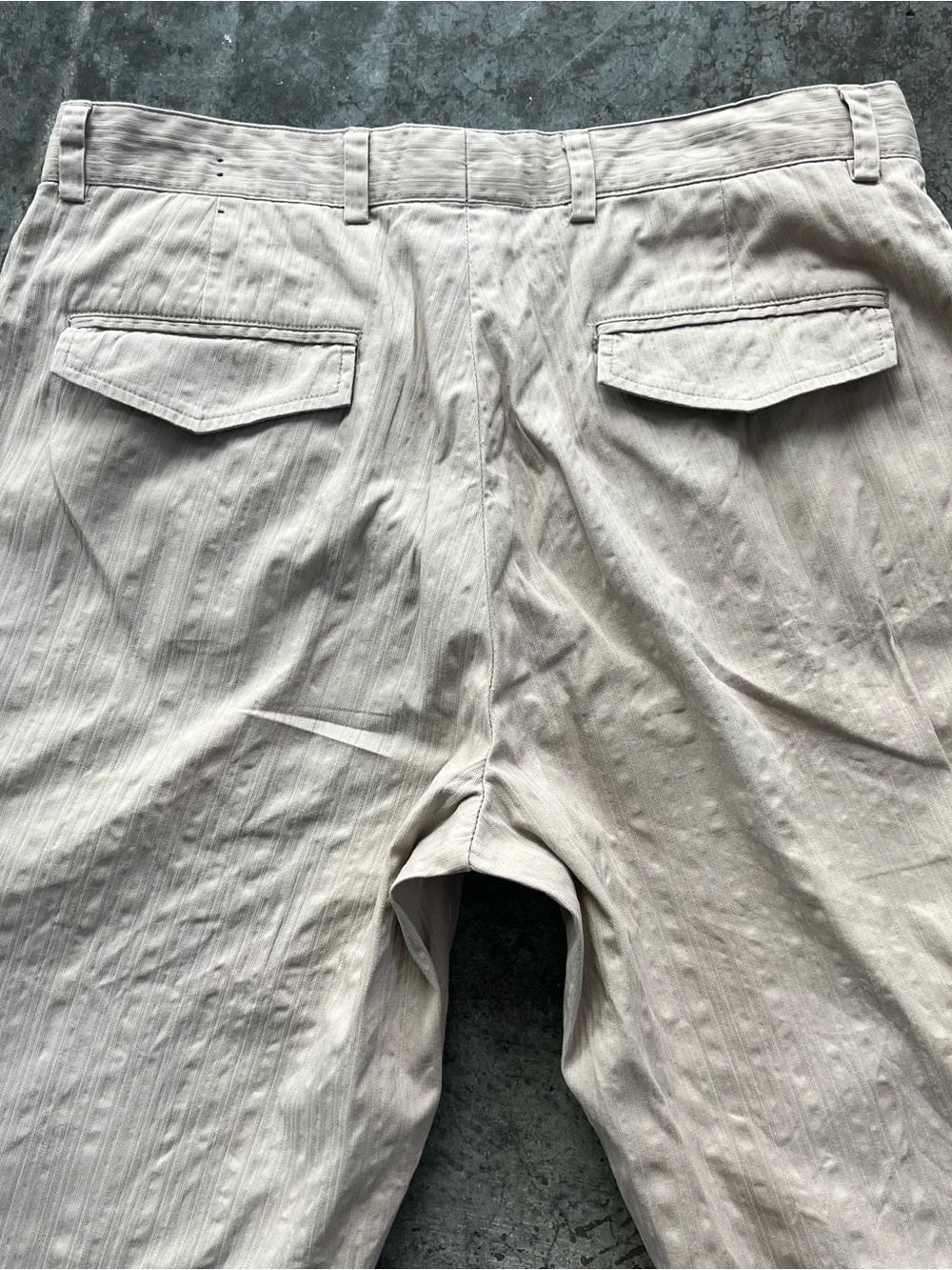 J Ferrar Modern Fit Beige Textured Cotton Dress Pants Size 34